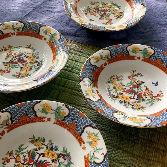 Liling Imperial Garden Rimmed Soup Salad Bowl Set - Picture 9 of 15